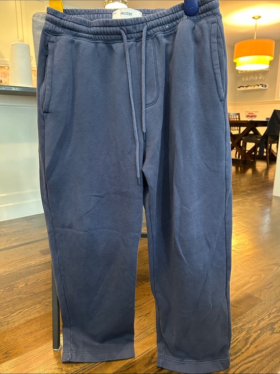 Hollister Other - Hollister Men's Navy Blue Drawstring Fleece Joggers